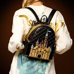 NWT Loungefly Sleeping Beauty Castle Mini backpack- Disneyland 70th Anniversary